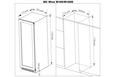 Винный шкаф MC Wine W180DB