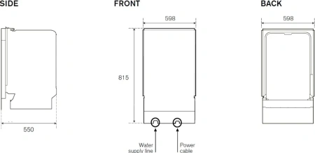 Посудомоечная машина Bertazzoni DW60EPRS
