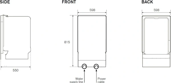 Посудомоечная машина Bertazzoni DW60EPRS