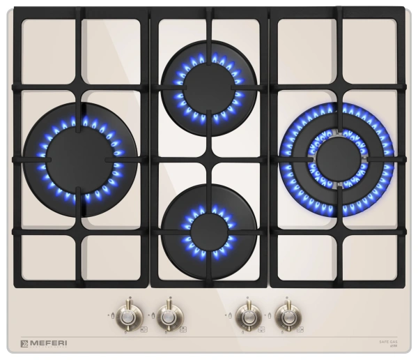 Газовая варочная панель MEFERI MGH604BG GLASS RETRO