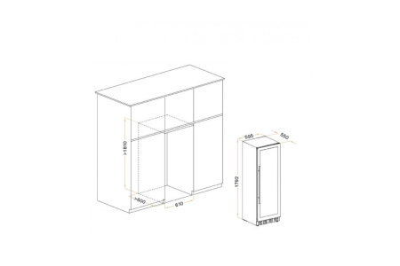Винный шкаф Meyvel MV110-KBT2 (Slim)