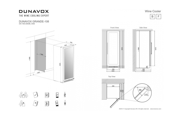 Винный шкаф Dunavox DX-108.330DC