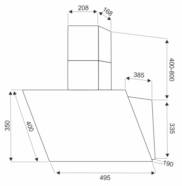 Вытяжка кухонная EXITEQ EX-1155 white