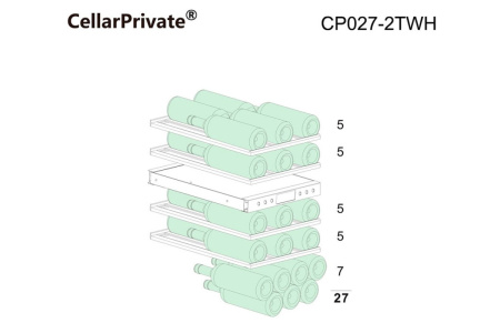 Винный шкаф Cellar Private CP027-2TWH