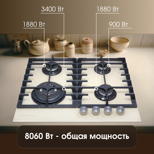 Газовая варочная панель Zigmund & Shtain MN 197.61 I