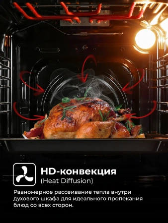 Электрический духовой встраиваемый шкаф Lex EDM 4570 BBL