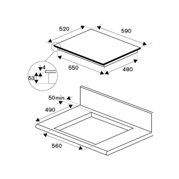 Индукционная варочная панель Bertazzoni P603IC1B2NEE