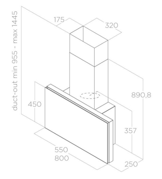 Вытяжка Elica SUPER PLAT BL/F/80