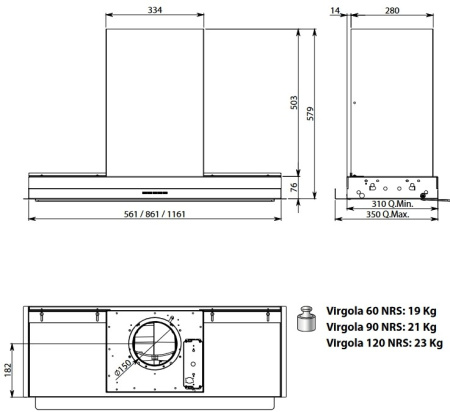 Вытяжка Falmec VIRGOLA (Touch)NRS 60