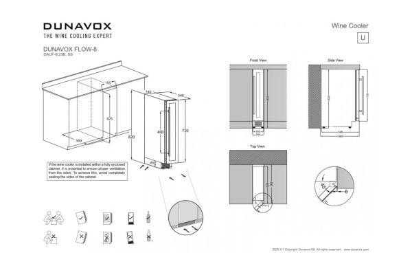 Винный шкаф Dunavox DAUF-8.23B