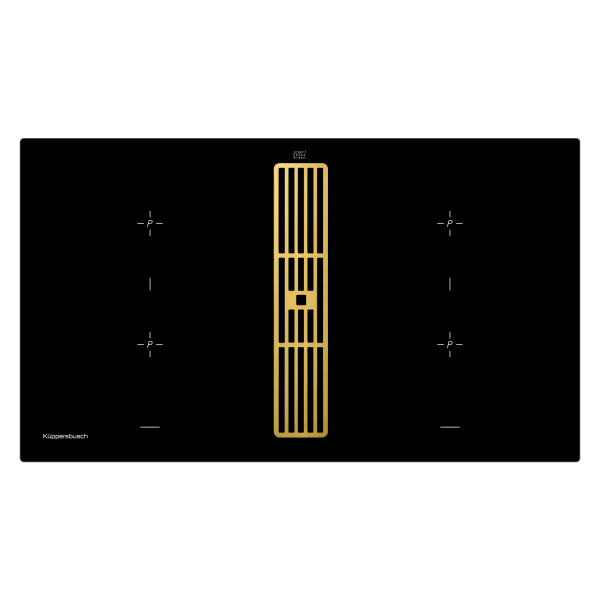 Индукционная варочная панель с вытяжкой Kuppersbusch KMI 9850.0 SR Gold