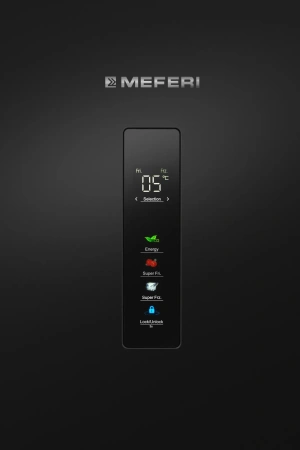 Холодильник с инвертором Meferi MFR185BK TOTAL NO FROST COMBI ULTRA