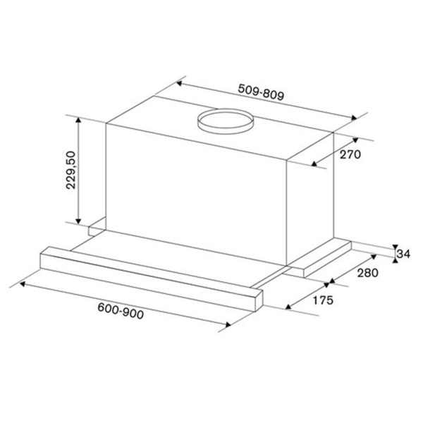 Вытяжка Bertazzoni встраиваемая KTE60MOD1B