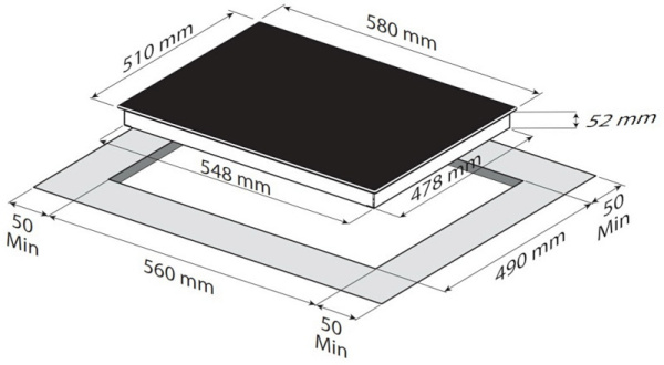 Варочная панель Korting HI 62022 B