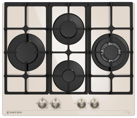 Газовая варочная панель MEFERI MGH604BG GLASS RETRO