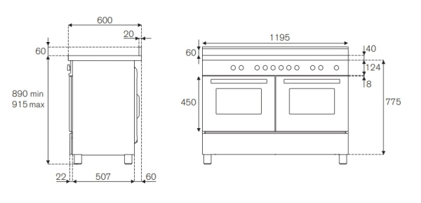 Плита газовая комбинированная Bertazzoni HER1206GMFEDNET