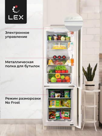 Встраиваемый двухкамерный холодильник LEX RBI 240.21 NF