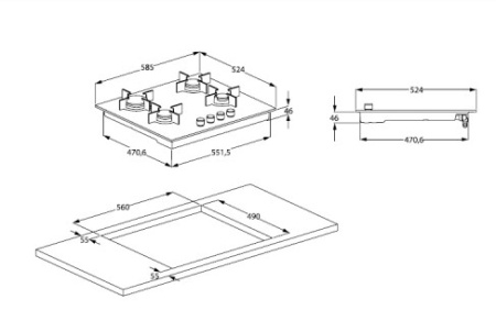 Варочная панель Beko HSLG64425ST