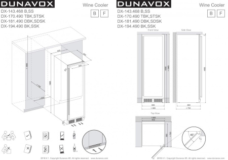 Винный шкаф Dunavox DX-143.468SS