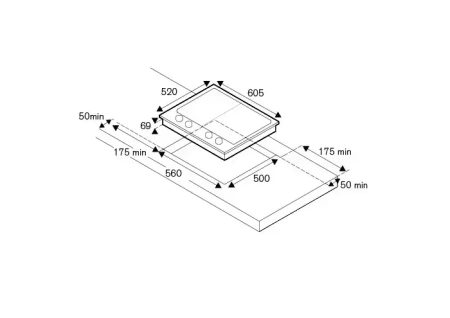 Панель варочная газовая Bertazzoni Professional PM6030X