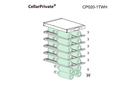 Винный шкаф Cellar Private CP020-1TWH