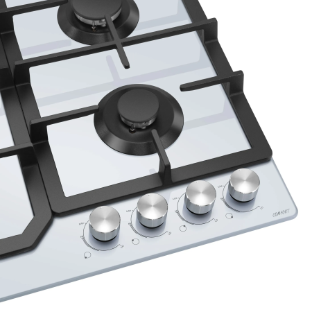 Газовая варочная панель Meferi MGH604WH GLASS COMFORT