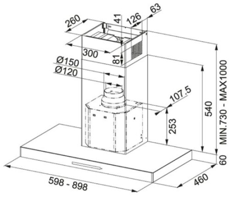 Вытяжка Franke FCR 925 TC BK XS