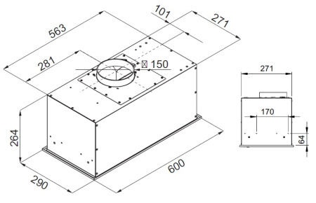 Вытяжка KUPPERSBERG IBOX 60 X