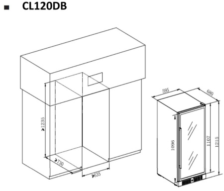 Винный шкаф Temptech Classique CL120DB