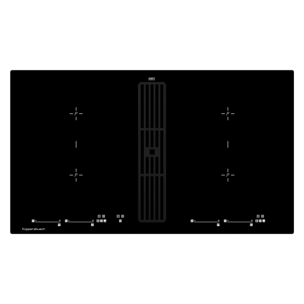 Индукционная варочная панель с вытяжкой Kuppersbusch KMI 9800.0 SR Black Velvet