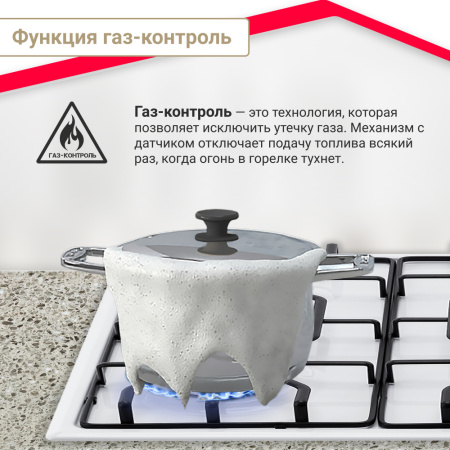 Газовая варочная панель Simfer H60Q40W511