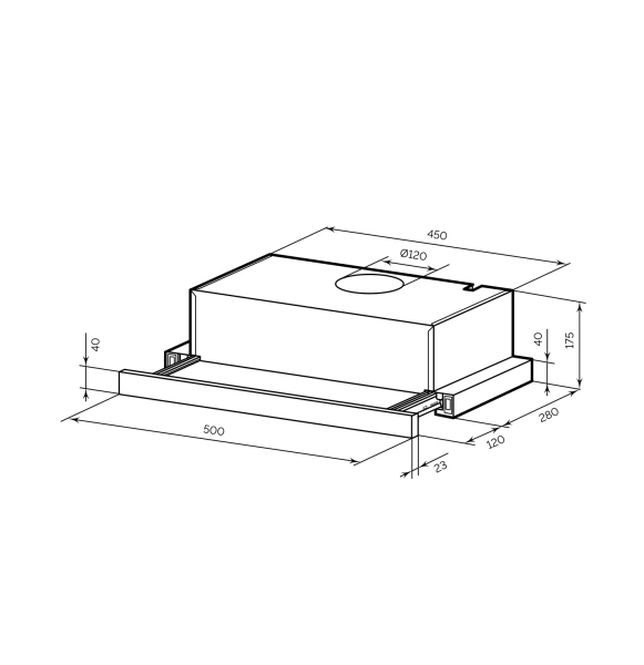 Вытяжка Lex HONVER 500 INOX