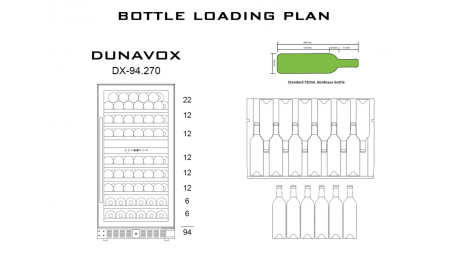 Винный шкаф встраиваемый Dunavox DX-94.270DMBK