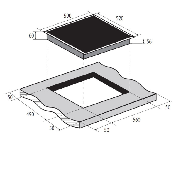 Варочная панель индукционная ZUGEL ZIH604W
