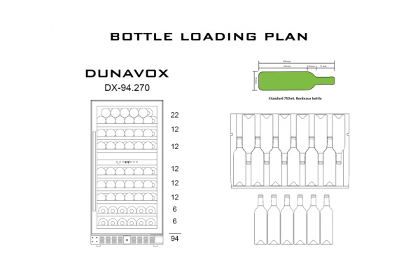 Винный шкаф Dunavox DX-94.270DCK