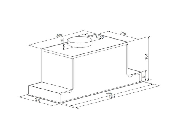 Вытяжка белая Graude LB 75.1 W