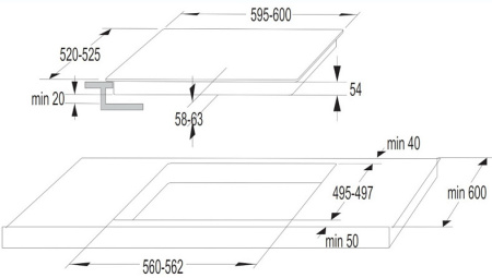 Индукционная варочная поверхность Korting HI 64042 BW