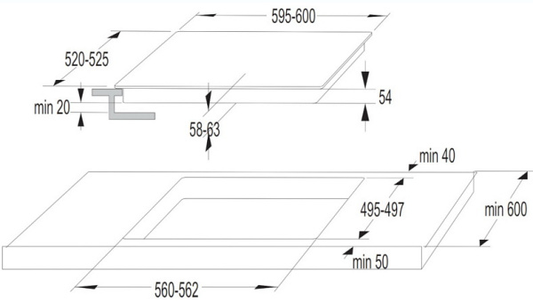 Индукционная варочная поверхность Korting HI 64042 B