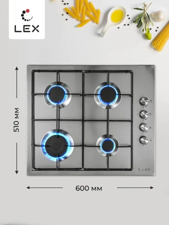 Газовая варочная панель LEX GVS 644-1 IX