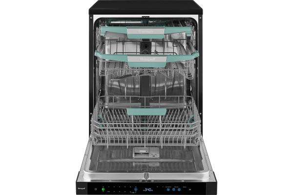 Посудомоечная машина с авто-открыванием и инвертором Weissgauff DW 6114 Inverter Touch AutoOpen Blac