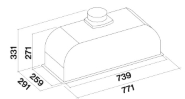 Вытяжка Falmec Design GRUPPO INCASSO PLUS 70