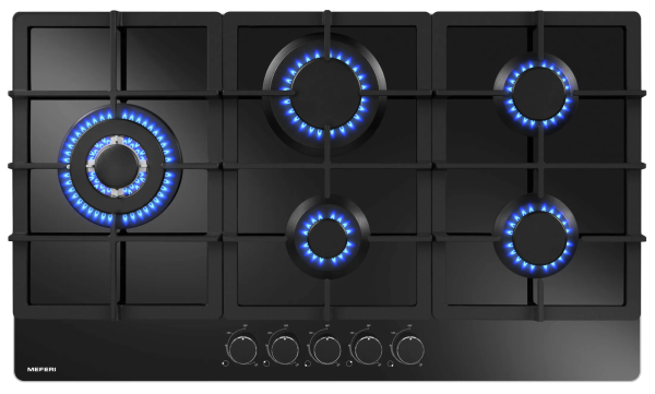 Варочная панель газовая MEFERI MGH905BK GLASS ULTRA