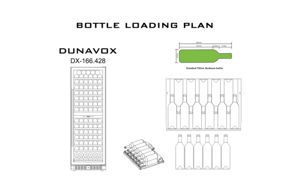 Винный шкаф Dunavox DX-166.428DMBK