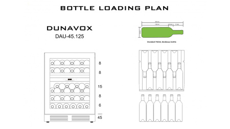 Винный шкаф Dunavox DAU-45.125DW.TO
