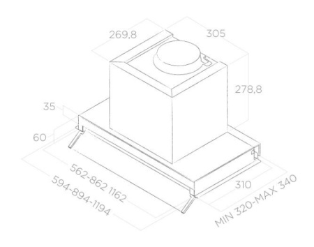Вытяжка Elica BOXIN LX/BL MAT/A/60