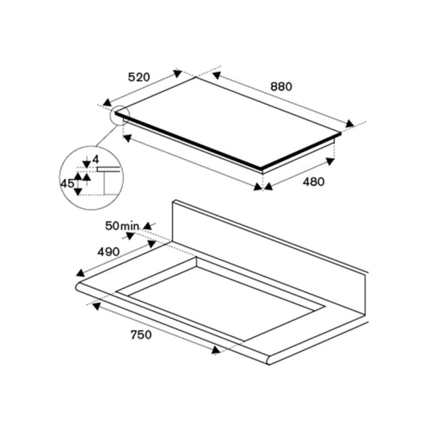 Индукционная варочная панель Bertazzoni P906IM3G5NE
