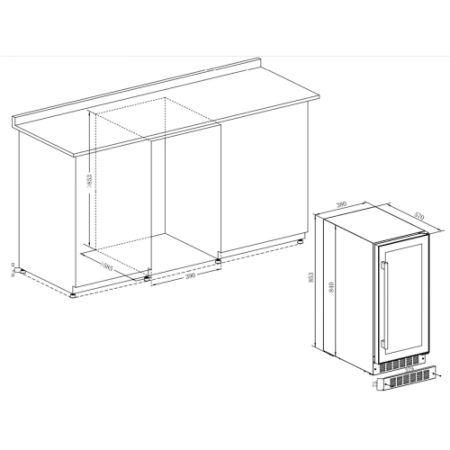 Холодильник винный Temptech SOMQ38DRB