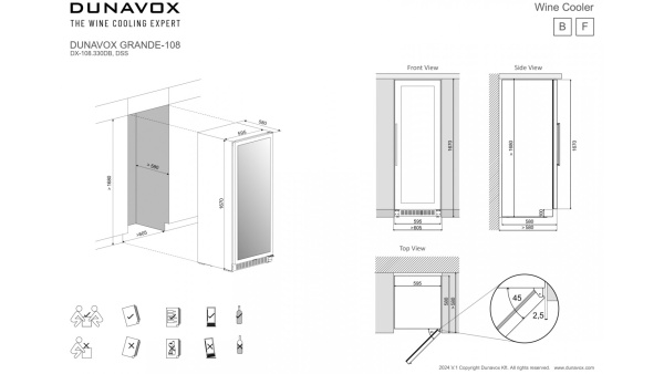 Винный шкаф Dunavox DX-108.330DC