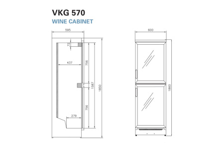 Винный шкаф Vestfrost Solutions VKG 570 B