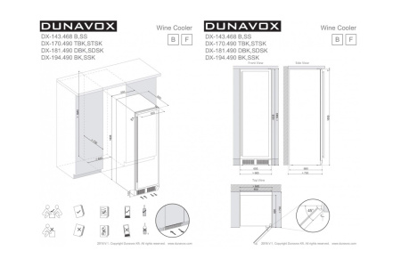 Винный шкаф Dunavox DX-170.490STSK